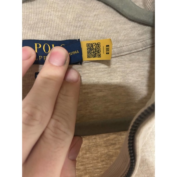 Polo Ralph Lauren Men’s XL Formal Sweater Half-Zip Tan/Cream Top - Picture 7 of 12